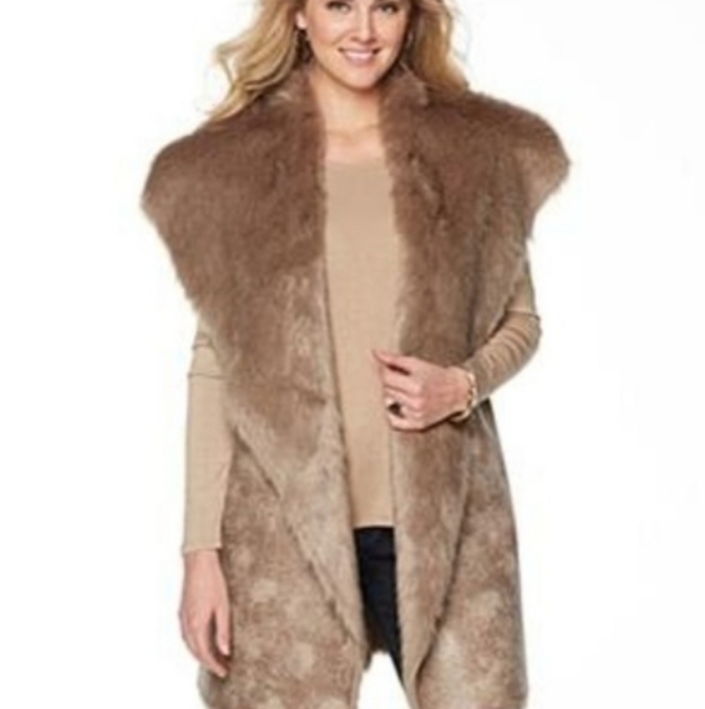 Faux fur lined vest